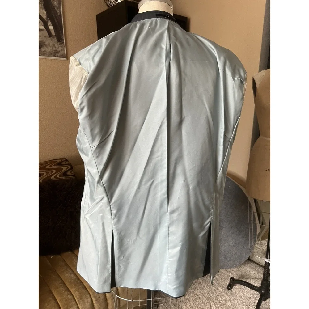 Hugo Boss Mens Sport Coat 48R  Lightly Fitted %100 Wool Blue Striped‎ NWT $556